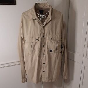 Patagonia Tan Lightweight Shirt Jacket with Stand-Up Collar